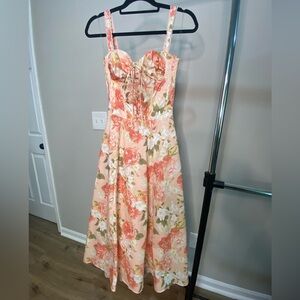 NWT House of CB Rosalee Dress - Pink Peony, Size Small